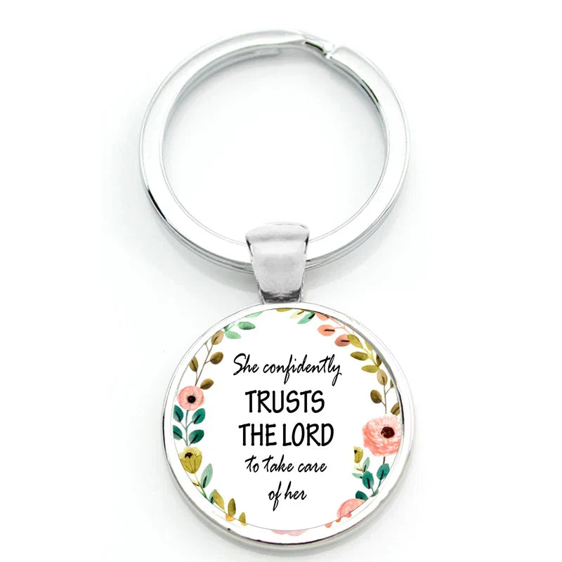 🎁 Keychain With Printed Bible Quote (100% off)