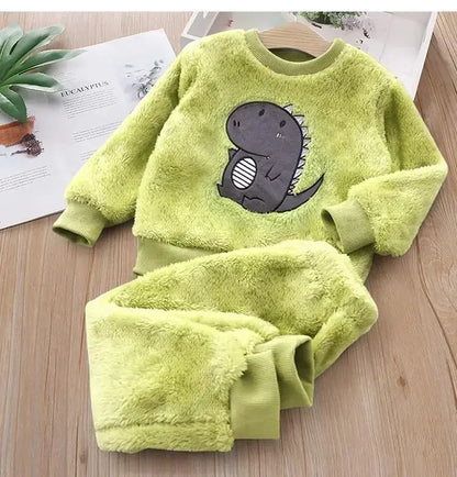 2Pcs Cozy Kids Winter Pajamas