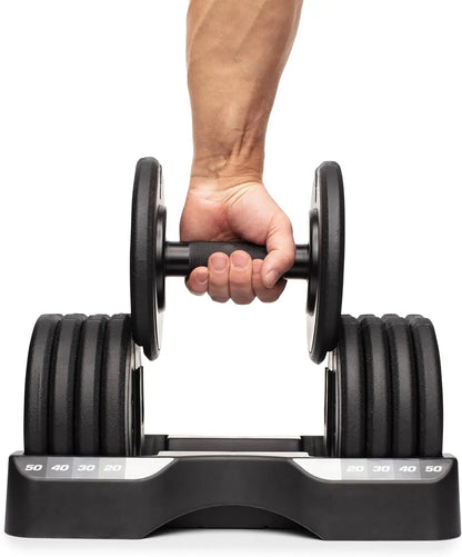 Adjustable Dumbbells Set 10-50 lbs