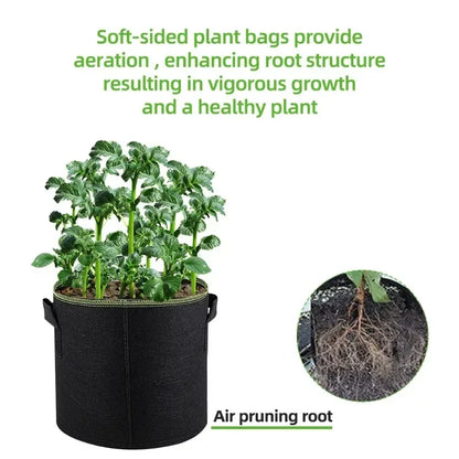 5Pcs  Grow Bags Gardening Fabric