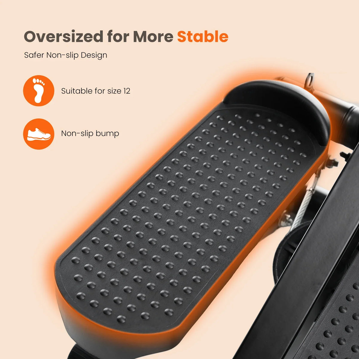 Mini stepper with resistance bands, view 6