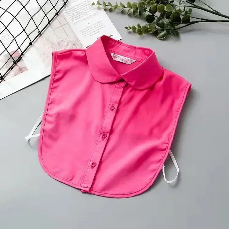 1Pc Solid Color Detachable Shirt