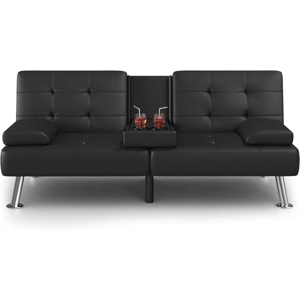 Modern Faux Leather Sofa Bed - MONLANE