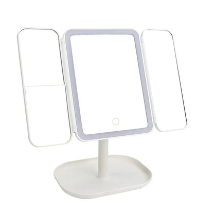 Tri-fold LED vanity mirror, view 4