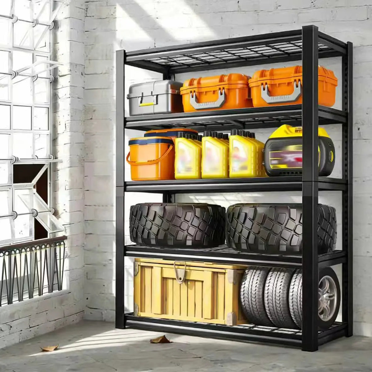 72" Adjustable Metal Double Layer