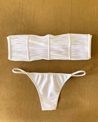 Ruched Triangle Brazilian Bikini in 13 Colors