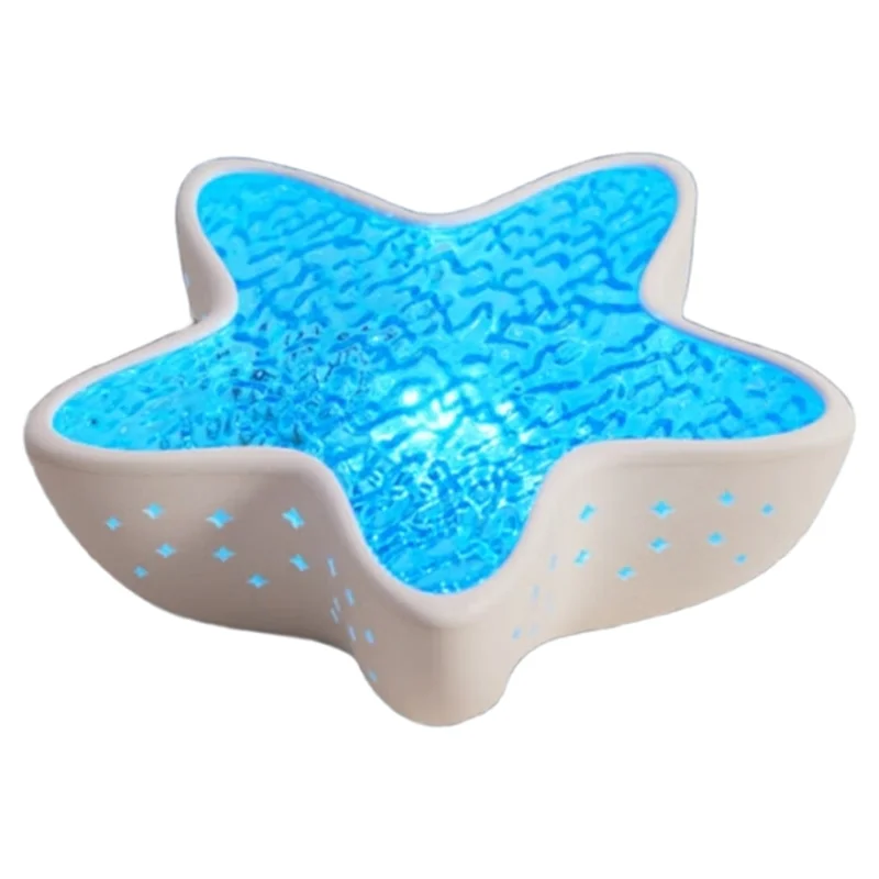 Starfish night light with ocean wave projection