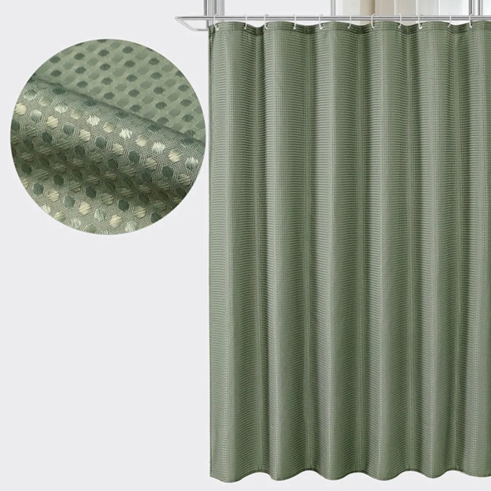 Waterproof Plain Waffle Shower Curtain