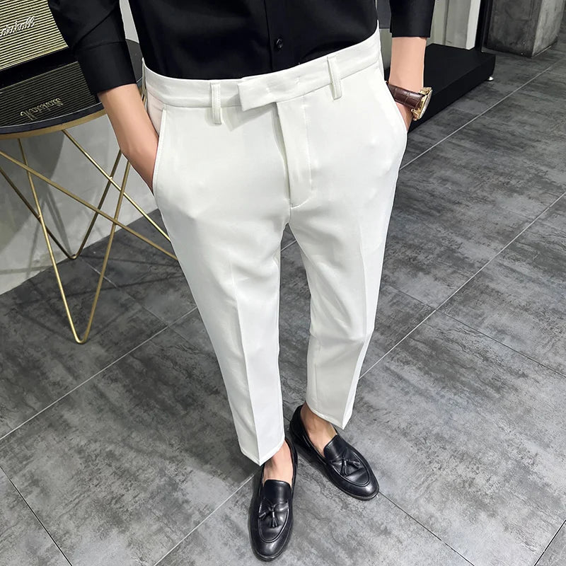 Men's Slim Fit Dress Ankle Trousers