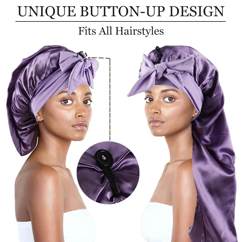 Soft Silky Long Satin Bonnet