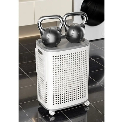 Foldable Dirty Clothes Basket with Wheels