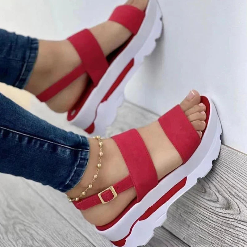 Buckle strap sandals, view 3