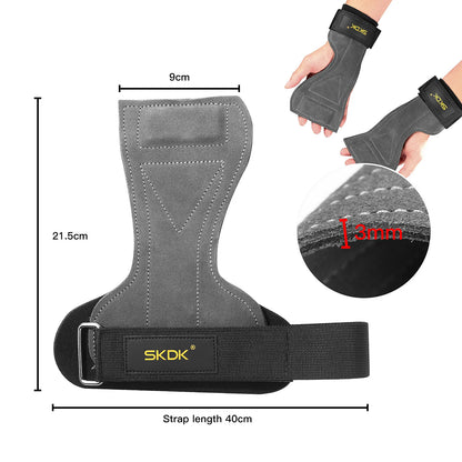 Leather weightlifting wrist straps, view 6