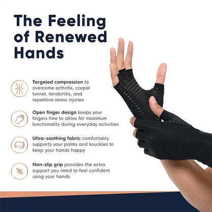 Fingerless compression gloves, view 9