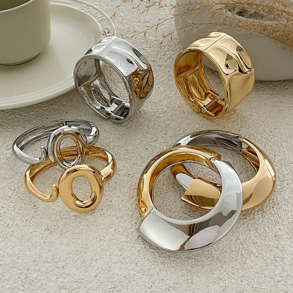 Ingemark Exaggerated Punk Irregular Wide Cuff Bangle
