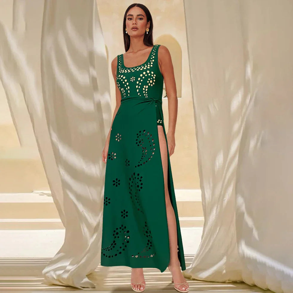 2Pcs Laser Cut Swimsuit