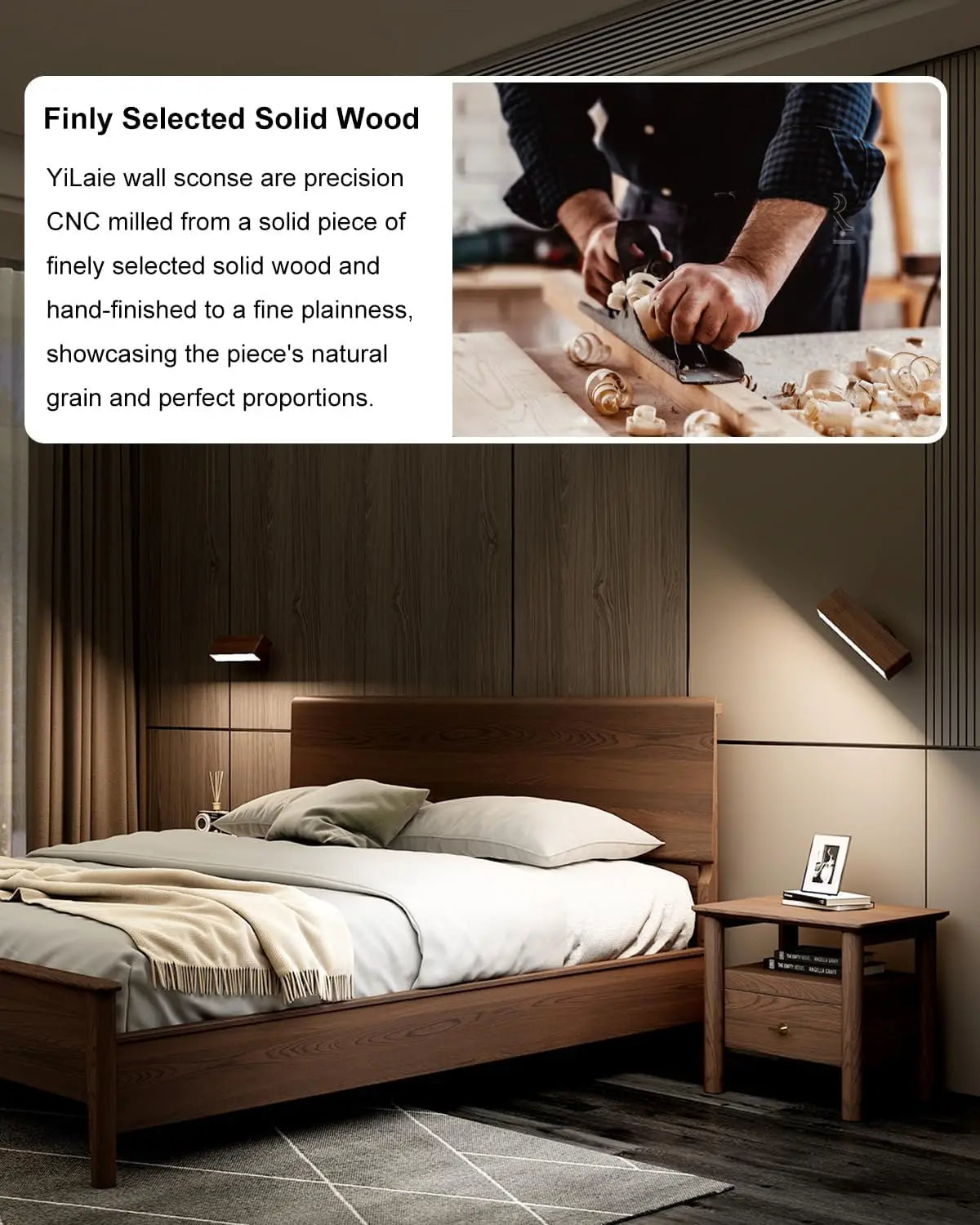 LED Wall Dimming Bedside Lamp