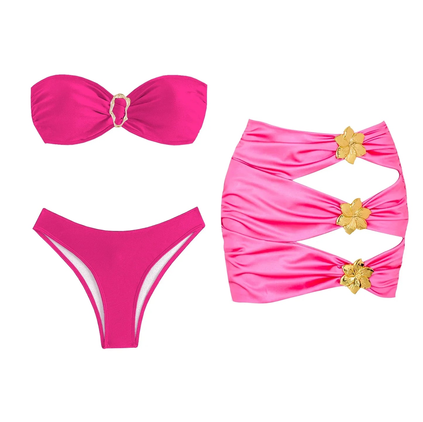 V Neck Ruffle Swimsuit