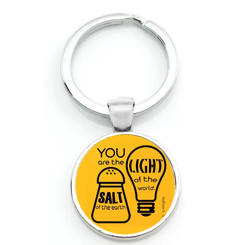 Keychain With Printed Bible Quote