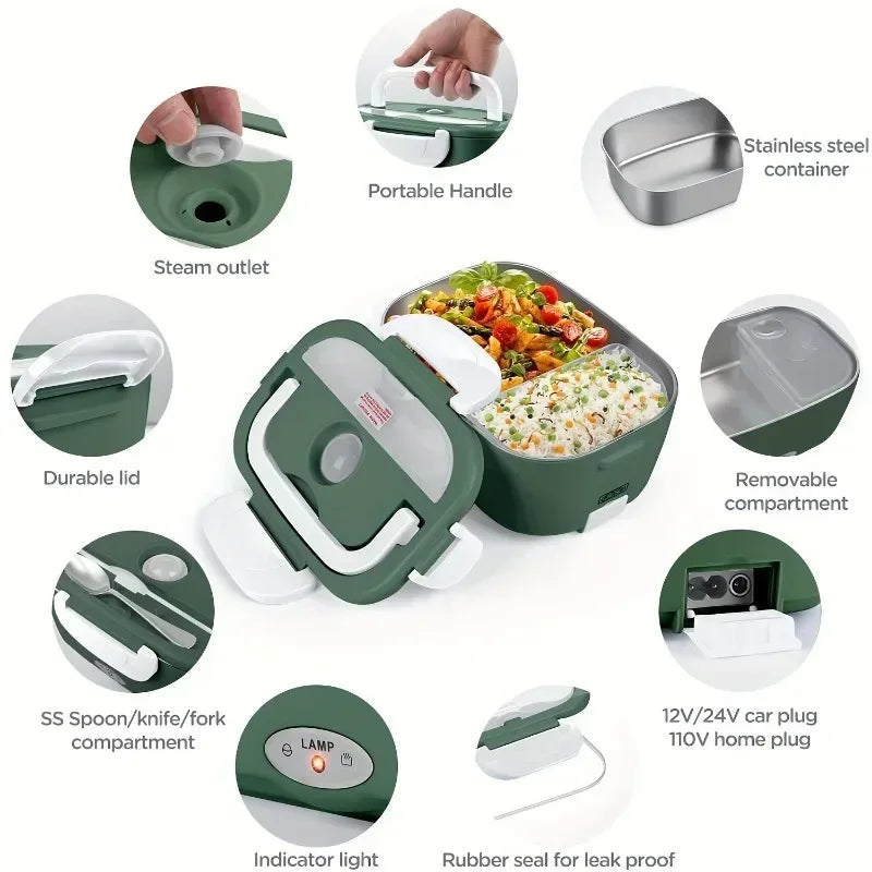 Electric lunch box food heater