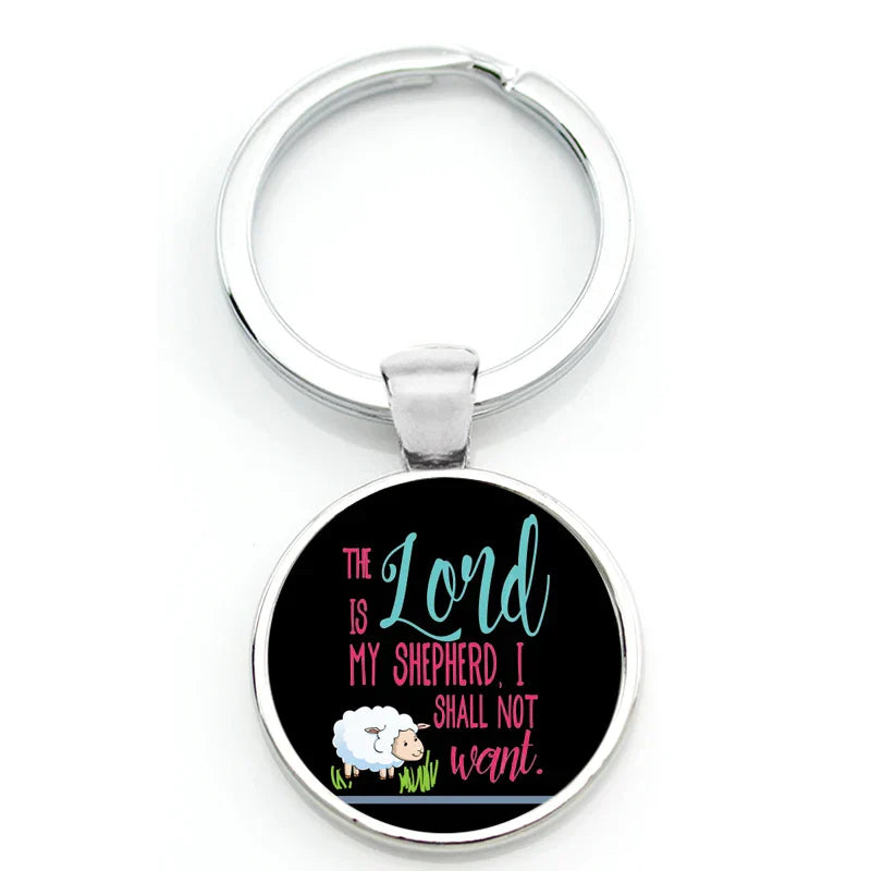 Keychain With Printed Bible Quote