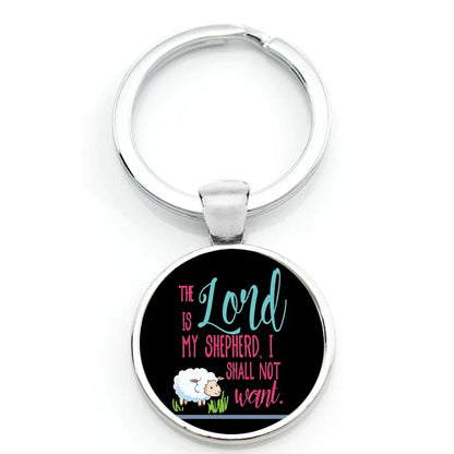 Keychain With Printed Bible Quote