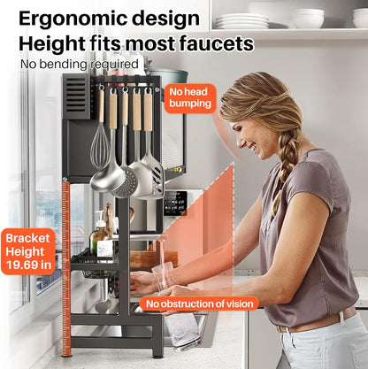 Over The Sink Dish Drainer Drying Rack