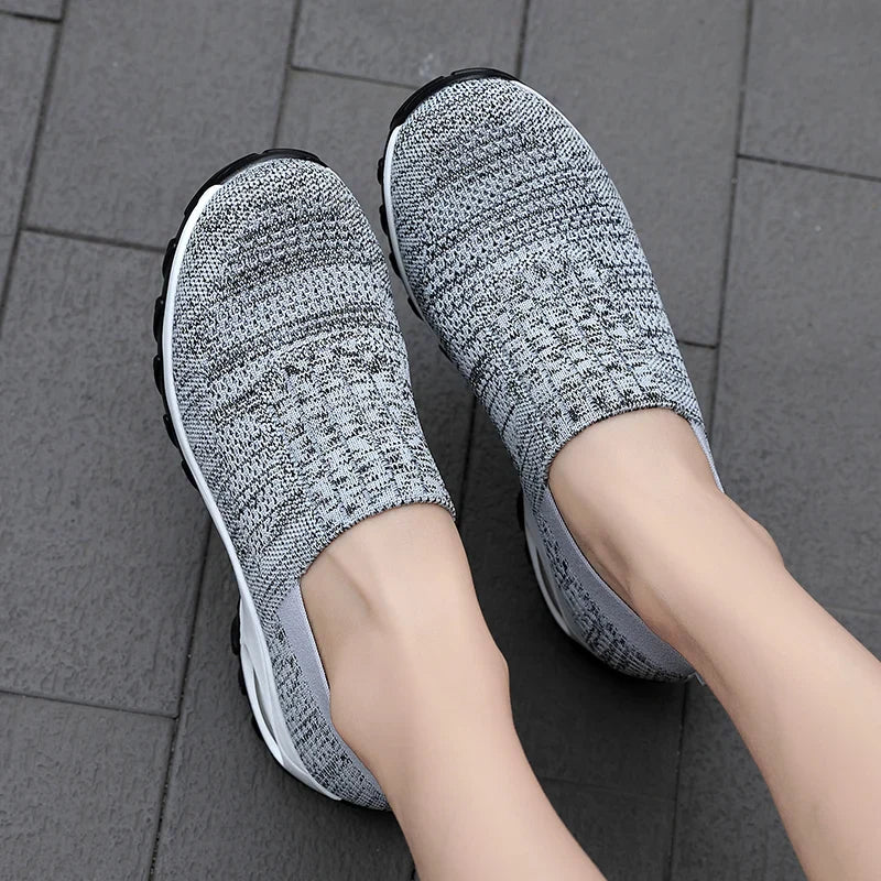 Air Cushion Slip-On Women Walking Shoes