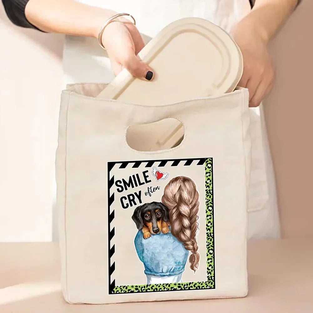 Canvas Tote Thermal Lunch Bag