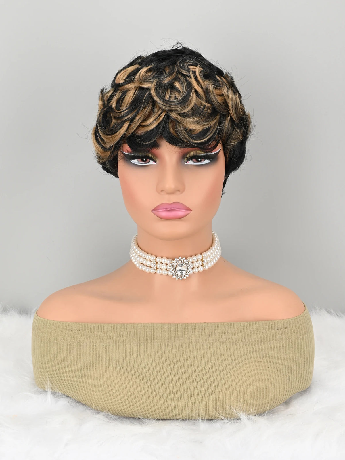 Short Pixie Wigs Short Brown Black