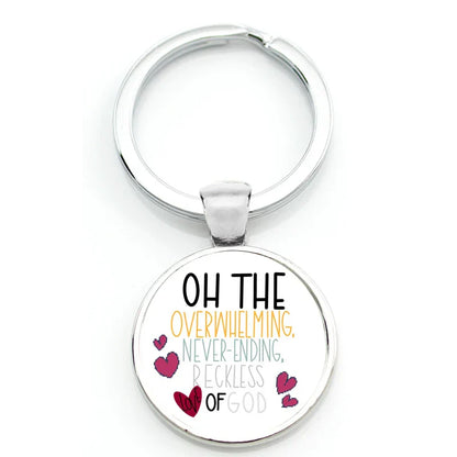 Keychain With Printed Bible Quote