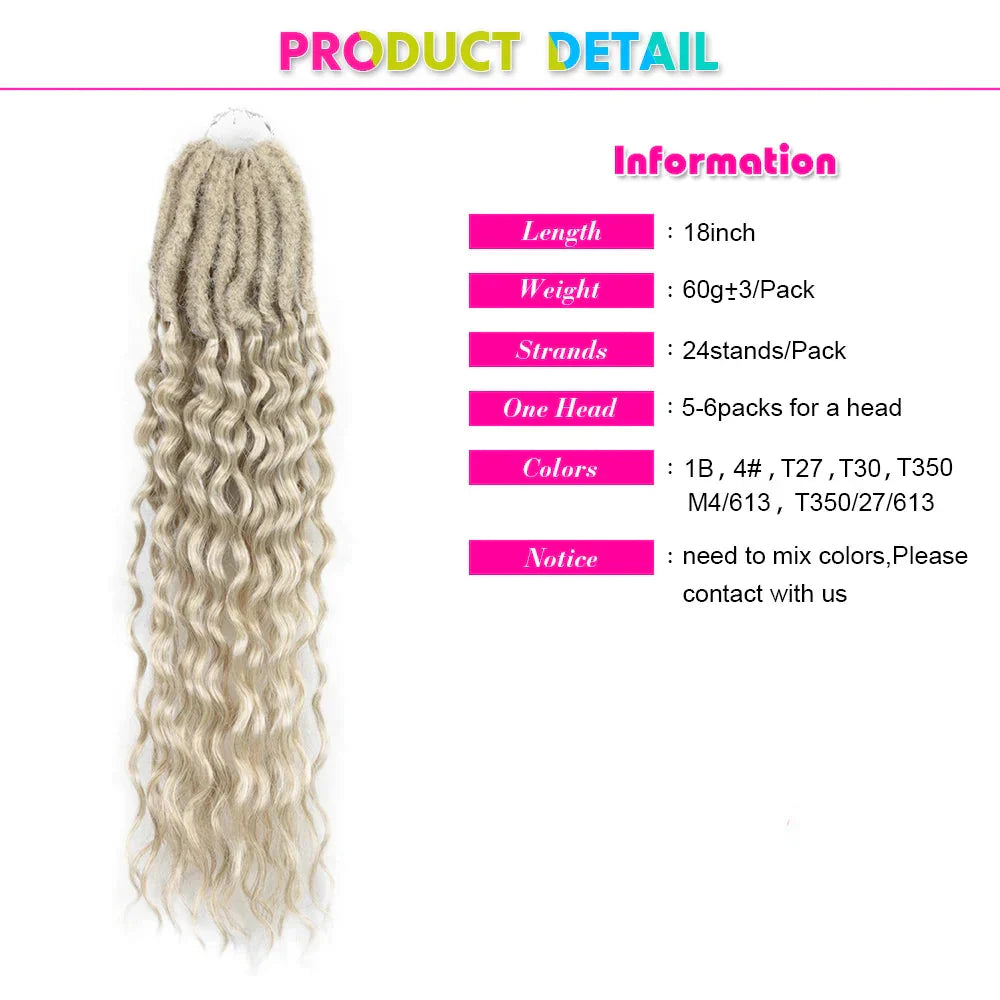 Synthetic Goddess Locs Crochet Braids A