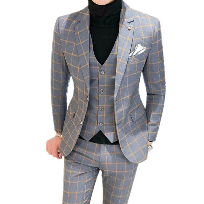 Men Dress Blazers 3 Piece Set