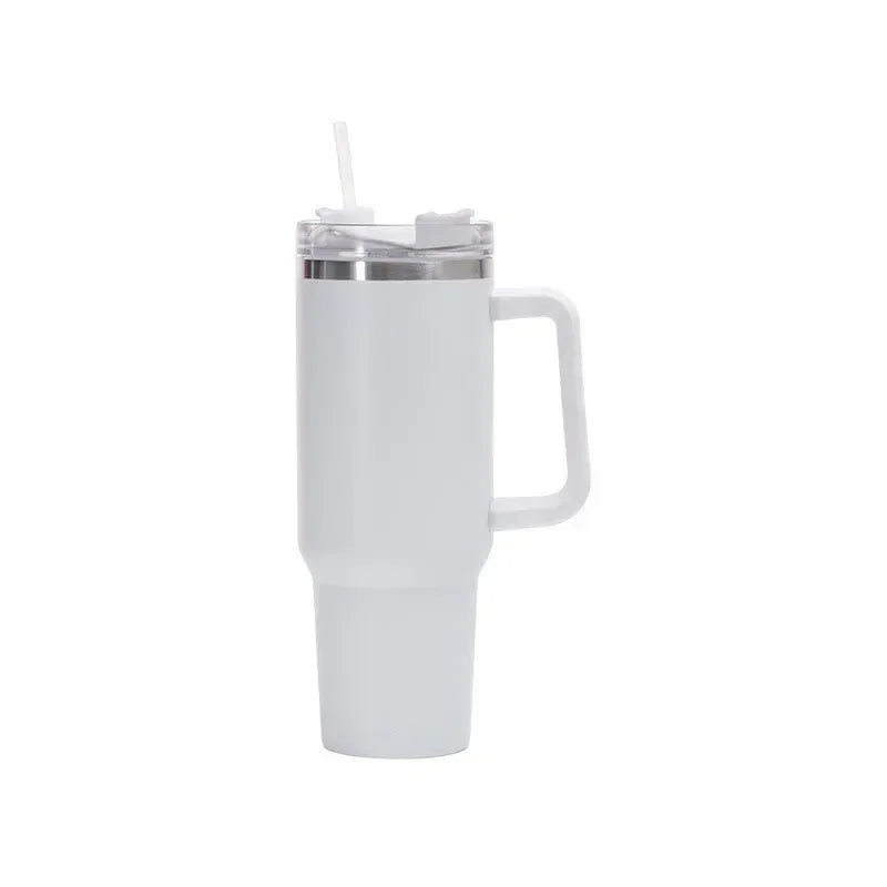 Insulated Tumbler with Handle and Straw