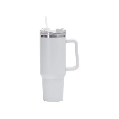 Insulated Tumbler with Handle and Straw