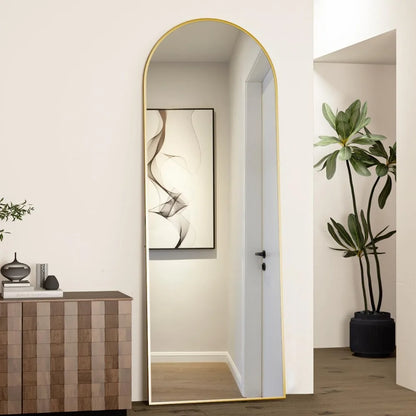 Full Length Arch Floor Mirror with Stand