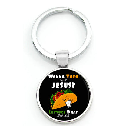 Keychain With Printed Bible Quote