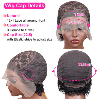 Pixie Cut Wigs Human Hair Short