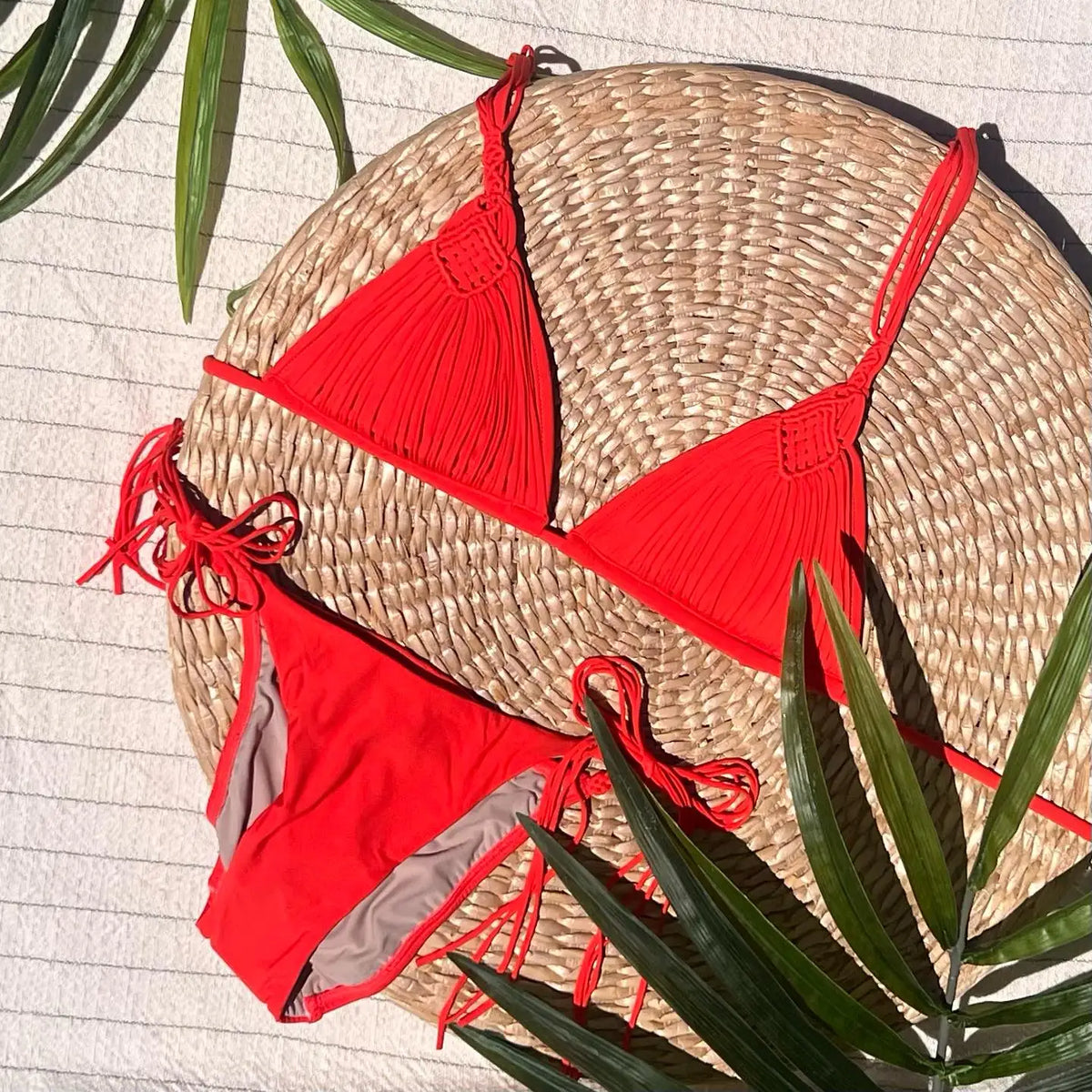 Ruched Triangle Brazilian Bikini in 13 Colors
