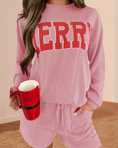 Christmas Pajamas Shorts Lounge Set