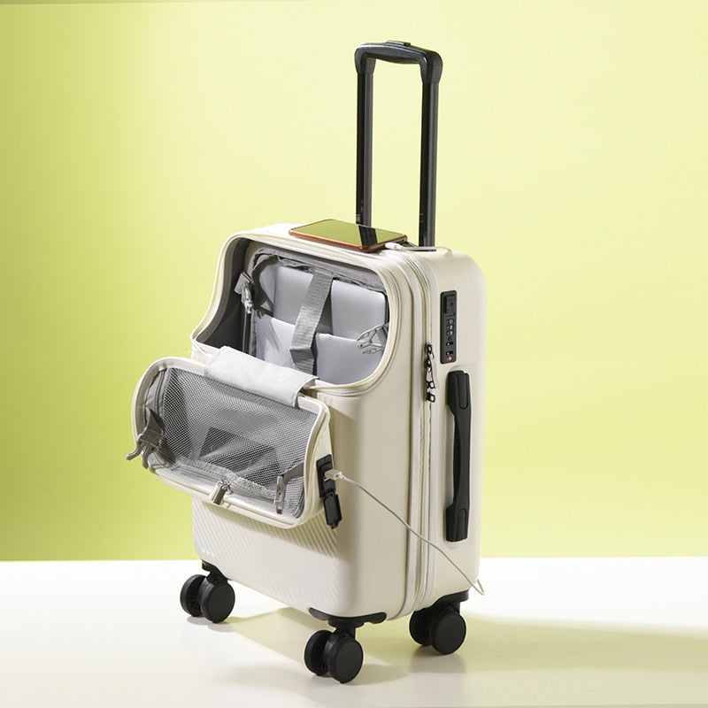 ABS spinner suitcase with lock in 20 or 24 inch, 6 colors