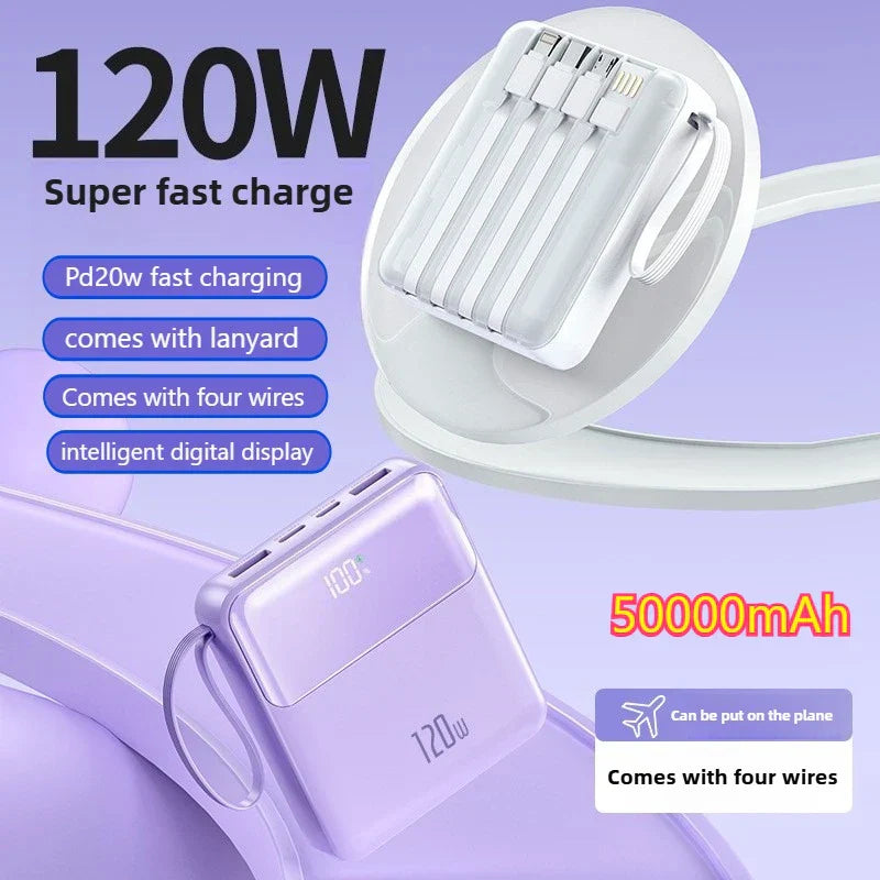 Portable 120W Fast Charging Power Bank