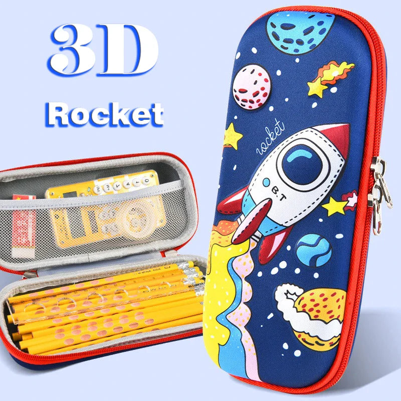 3D Large Capacity Unicorn Pencil Case