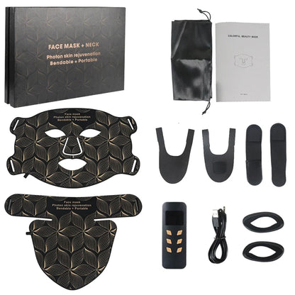 8-Color LED Face and Neck Mask for At-Home Skincare
