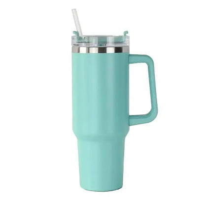 Insulated Tumbler with Handle and Straw