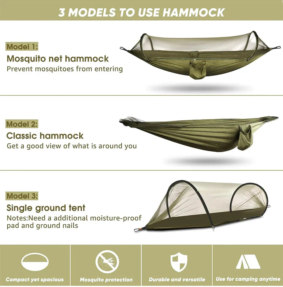 WESTTUNE Outdoor Camping Hammock with Net