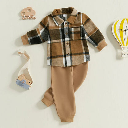 Baby Boy 2 Piece Plaid Set