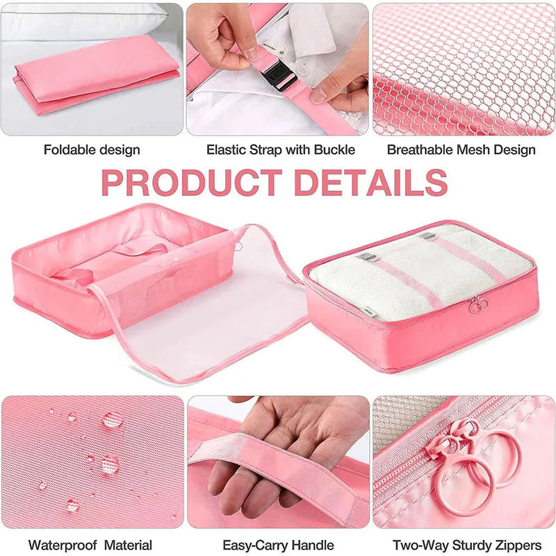 Packing Cubes for Clothes, Shoes and Accessories, 8-11 Pieces