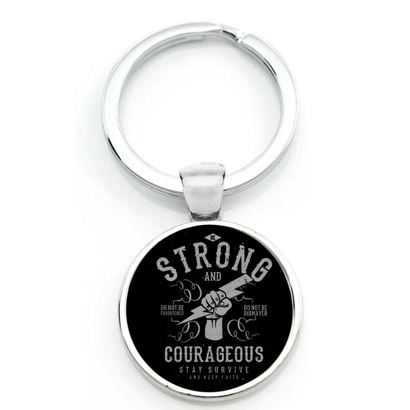 Keychain With Printed Bible Quote