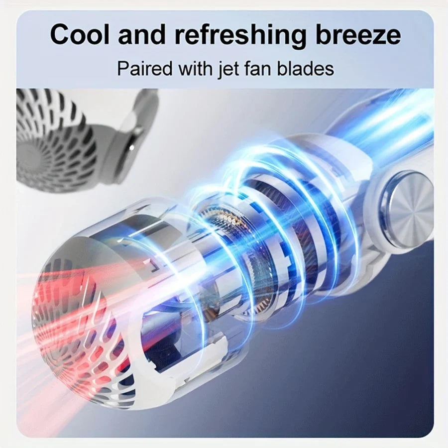 Wearable neck fan, view 3